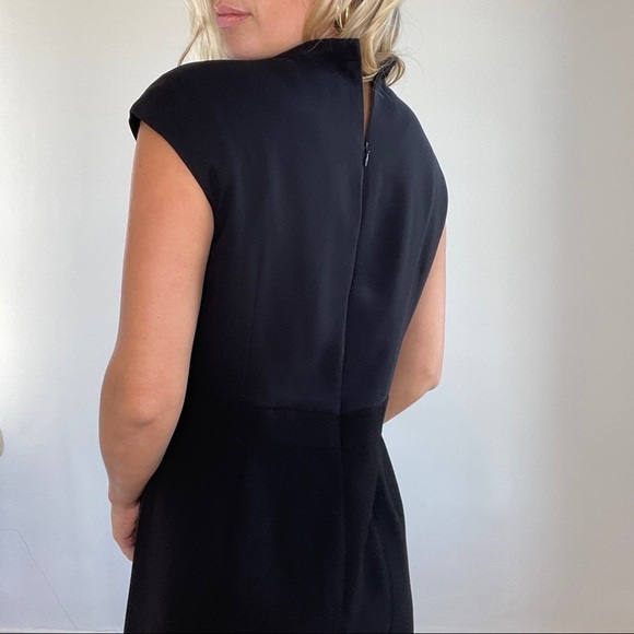 Lafayette 148 Black Surplus Neckline Short Sleeve Dress size 8 - Picture 4 of 15